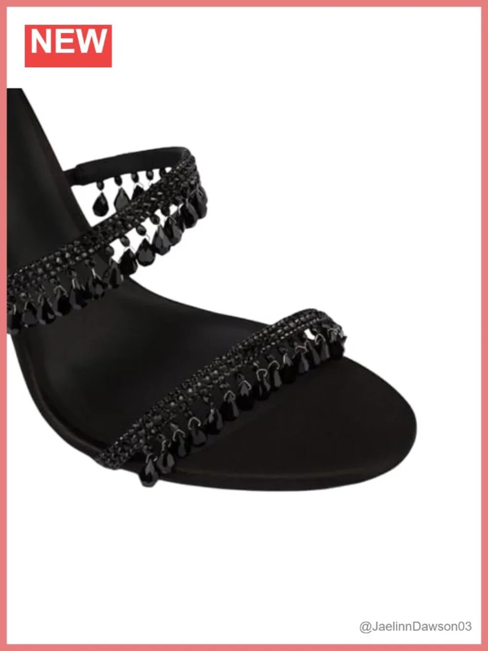 Rhinestone Tassel Stiletto Sandals Lace Up Heels for Women Formal Wedding Prom